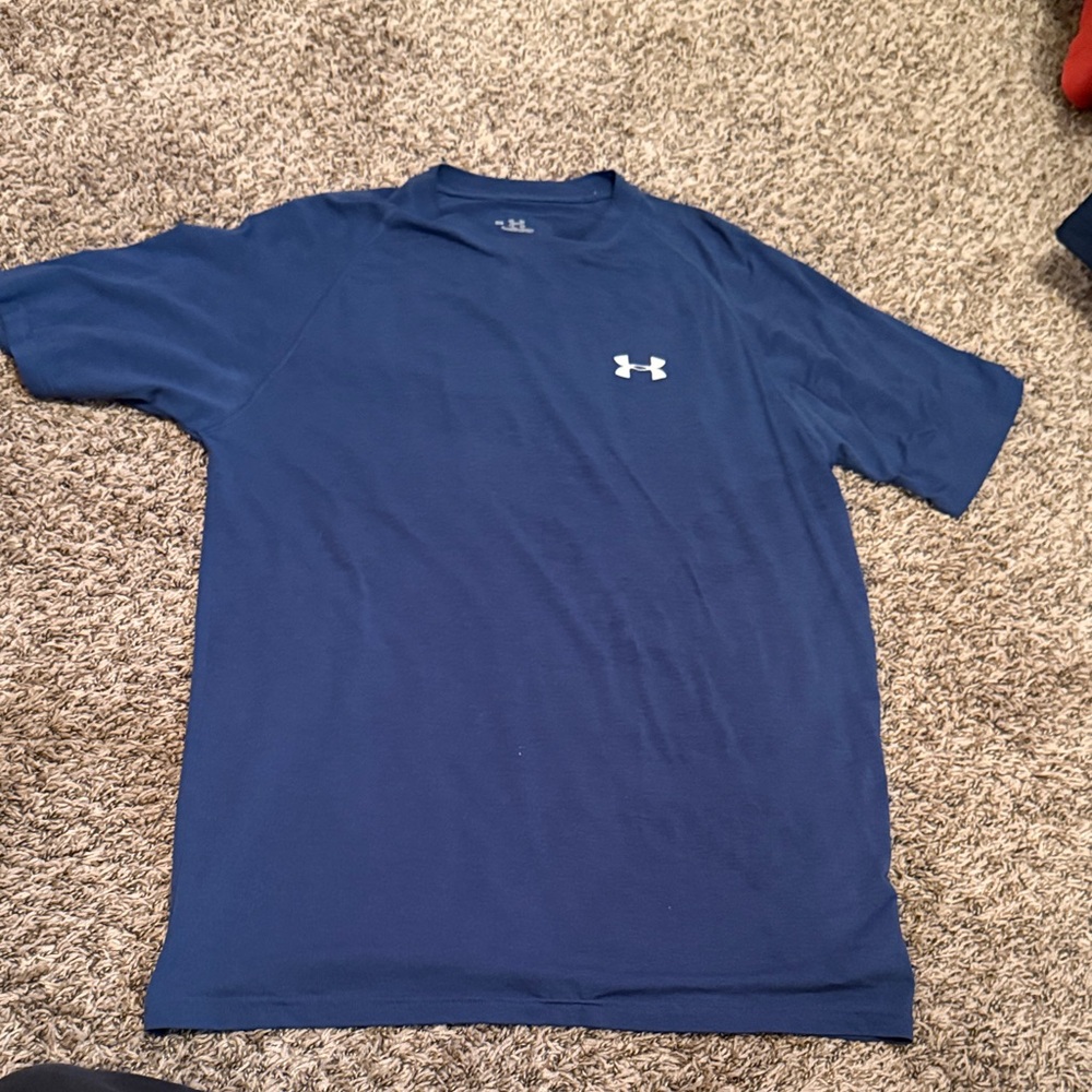 Under Armour Blue Short Sleeve Performance Tee with Chest Logo